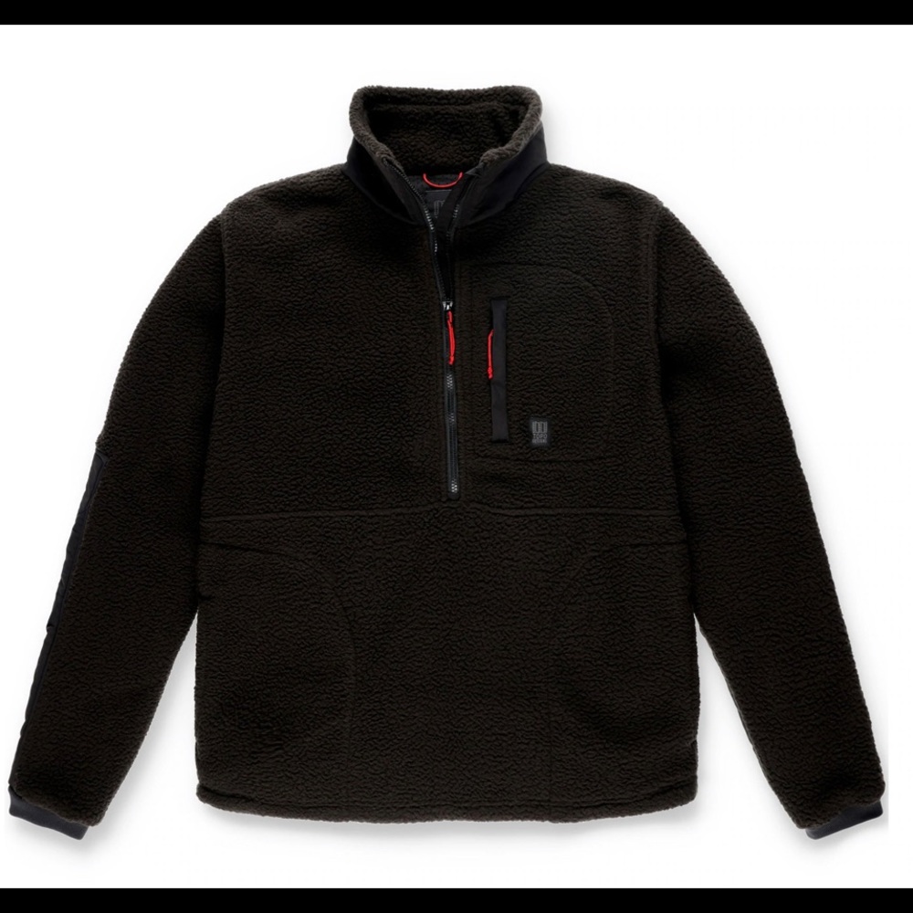 Topo Designs MOUNTAIN FLEECE PULLOVER - MEN'S - Large - Black